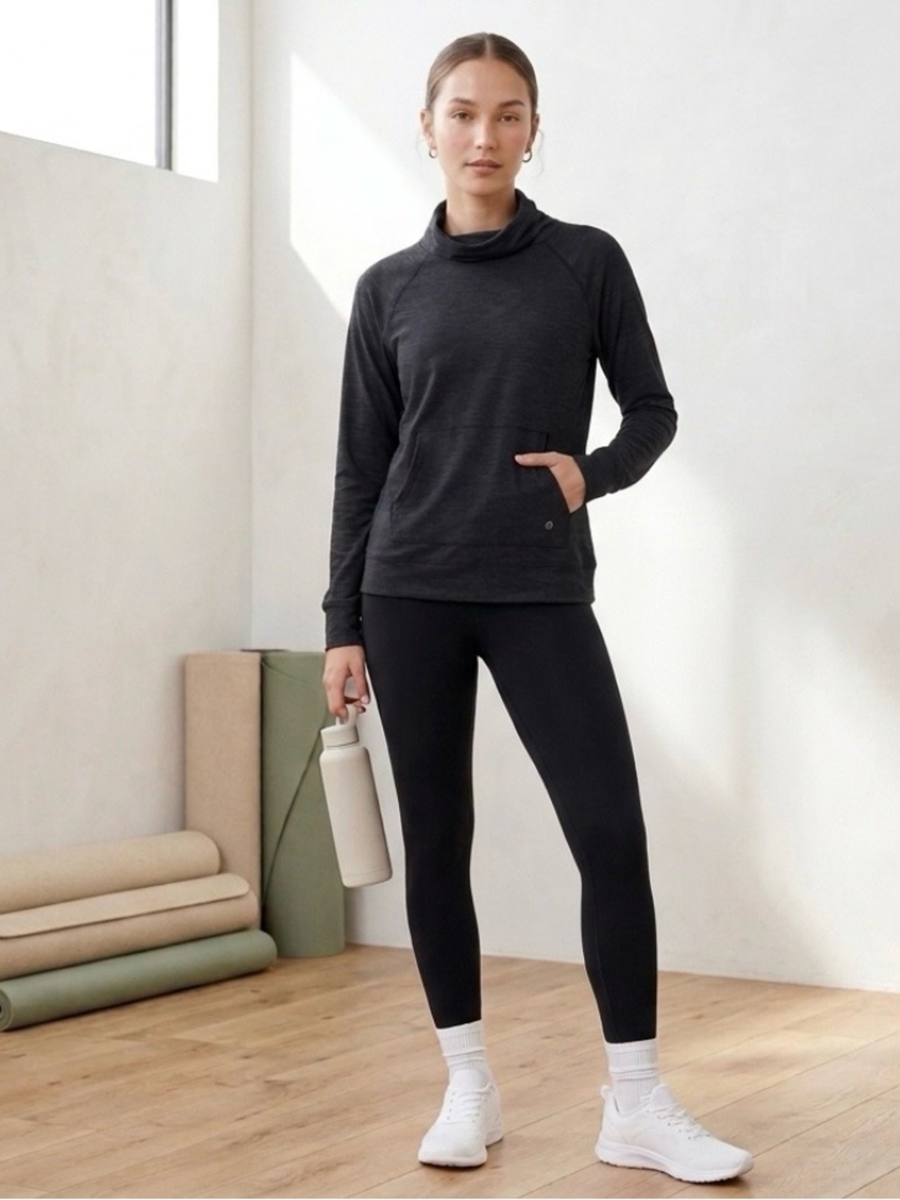 Gap Fit Breathe Charcoal Hoodie Women’s Small
